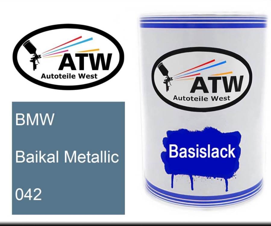 BMW, Baikal Metallic, 042: 500ml Lackdose, von ATW Autoteile West.